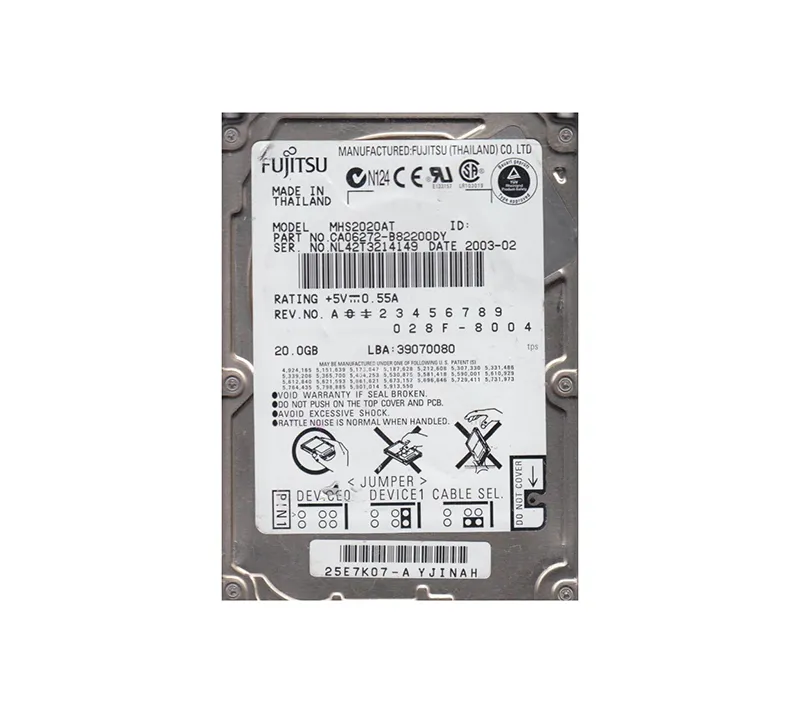 CA06272-B82200DY - Fujitsu Mobile 20GB 4200RPM ATA-100 2MB Cache 2.5-…