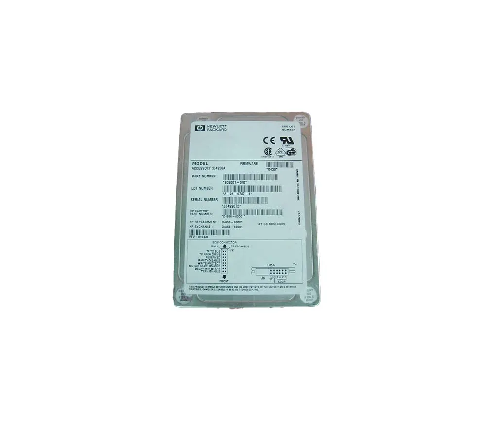 D4956-60001R - HP 4.2GB 7200RPM 3.5-inch 50-Pin SCSI II Hard Drive fo…