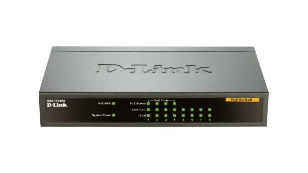 DES-1008PA - D-Link 8-Port 10/100 Desktop Switch with 4 PoE Ports (Re…