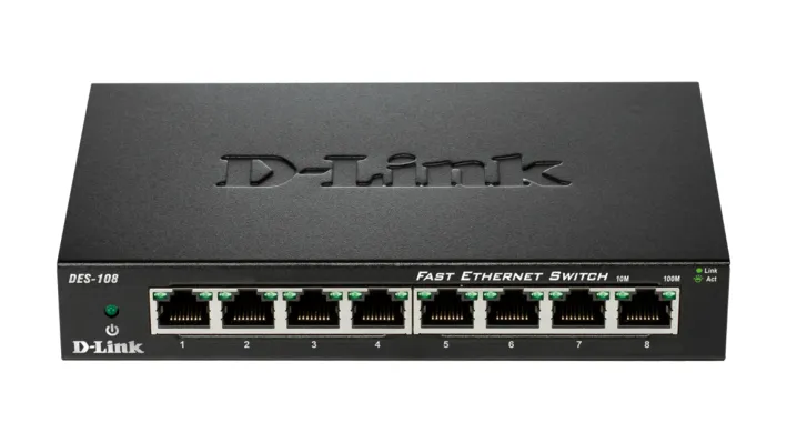 DES-108 - D-LINK 8-Port 10/100/1000Base-T Unmanaged Fast Ethernet Swi…