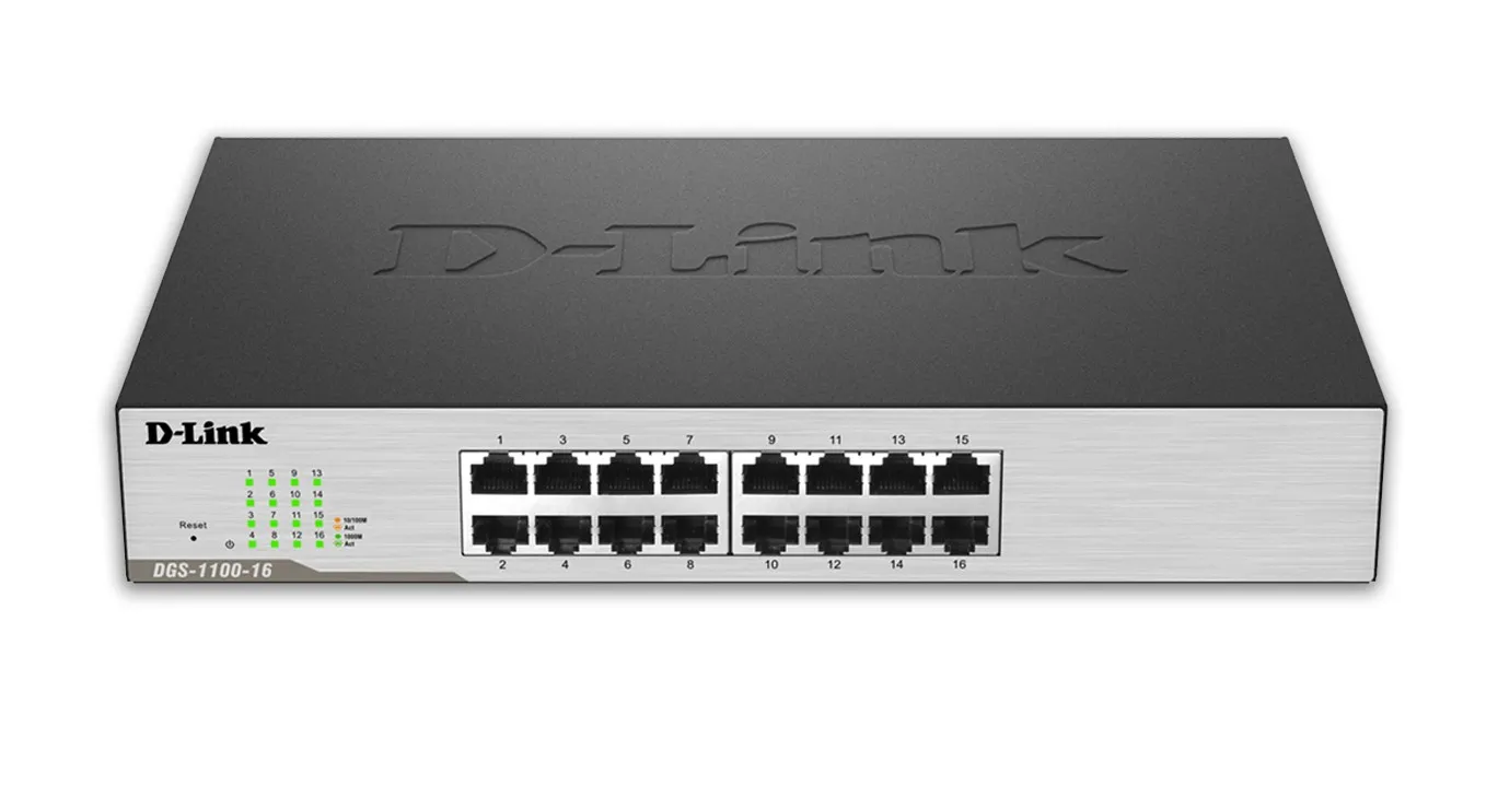 DGS-1100-16 - D-Link 16-Port 10/100/1000Base-T Managed Gigabit Ethern…
