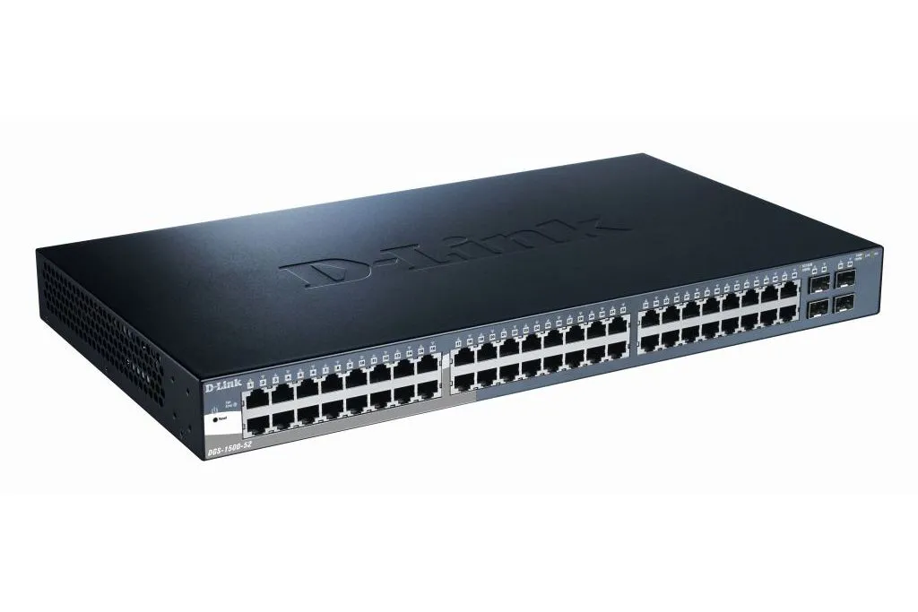 DGS-1500-52 - D-Link 48-Port 10/100/100Base-T Layer-3 Managed Gigabit…