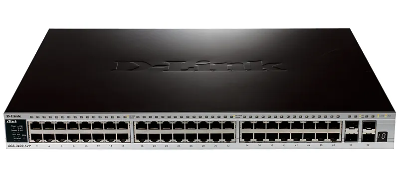 DGS-3420-52P - D-Link 81W 48-Port 176Gbps 10/100/1000Base-T Managed S…