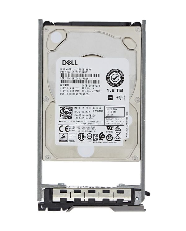 DJY4Y - Dell 1.8TB 10000RPM SAS 12Gb/s Hot-Swappable 2.5-inch Hard Dr…