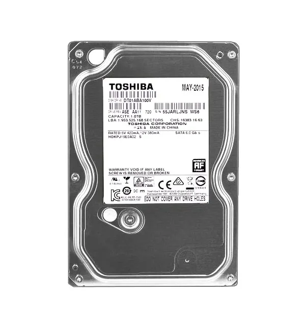 DT01ABA100V - Toshiba 1TB 5700RPM SATA 6Gb/s 32MB Cache 3.5