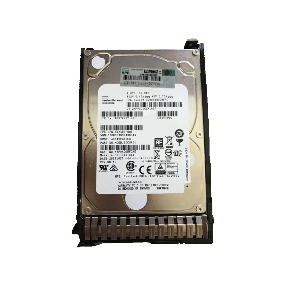 EG001800JWFVC - HP 1.8TB 10000RPM SAS 12Gb/s 2.5-inch Hard Drive