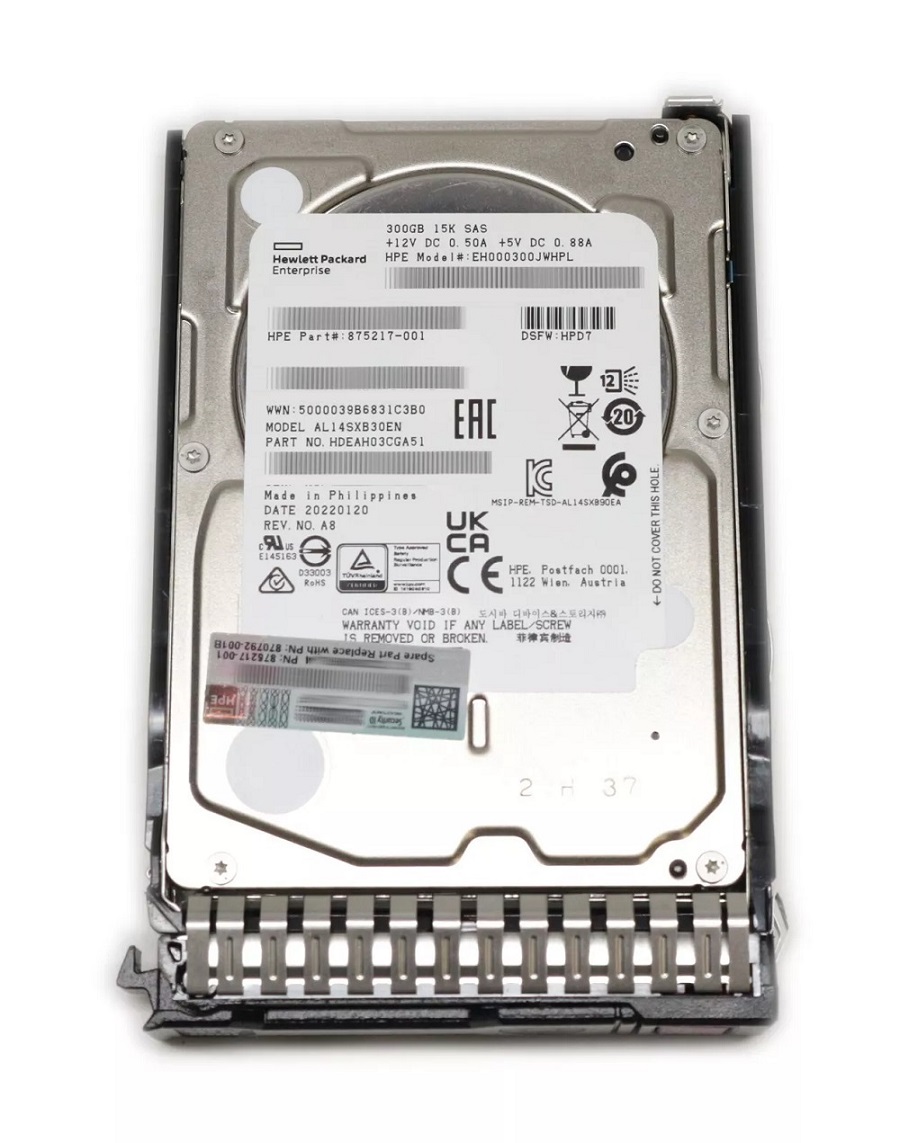 EH000300JWHPL - HP 300GB 15000RPM SAS 12Gb/s 2.5-inch Hard Drive