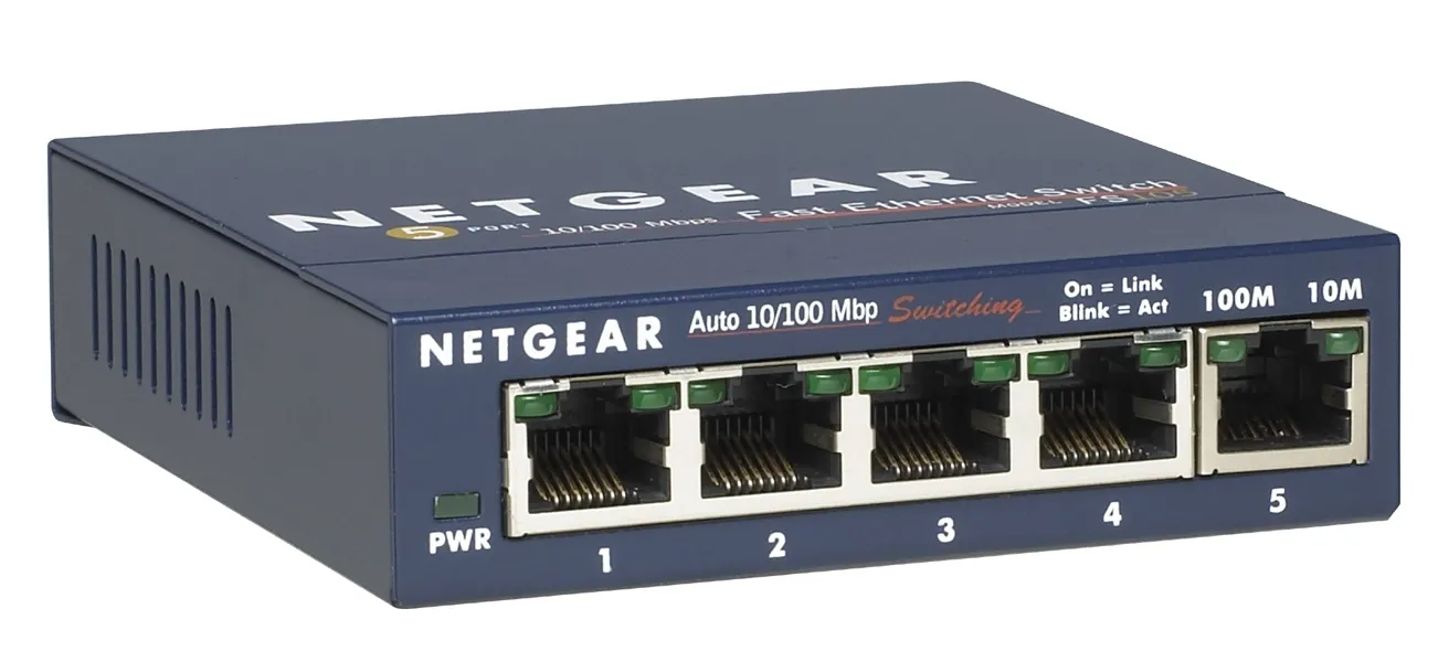 FS105-300PES - NetGear ProSafe 5-Ports 10/100Base-TX LAN Desktop Ethe…