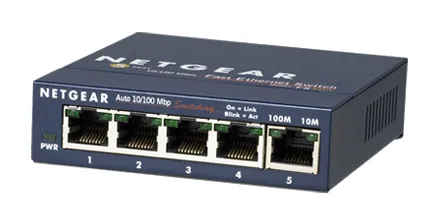 FS105NA - Netgear 5-Port 10/100Base-TX Fast Ethernet Switch
