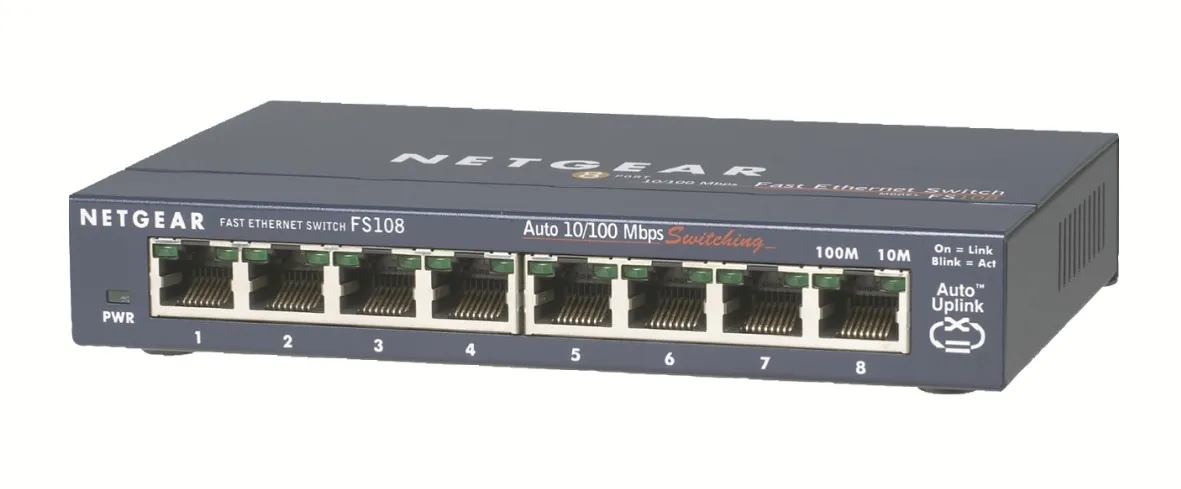 FS108-300UKS - NetGear ProSafe 8-Ports 10/100Mbps Ethernet Switch wit…