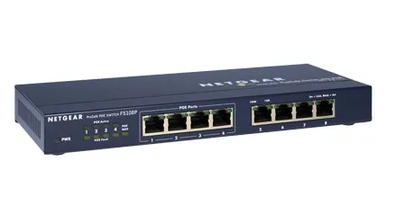 FS108P - NetGear ProSafe 8-Ports RJ45 10/100Mbps with 4-Ports (PoE) P…