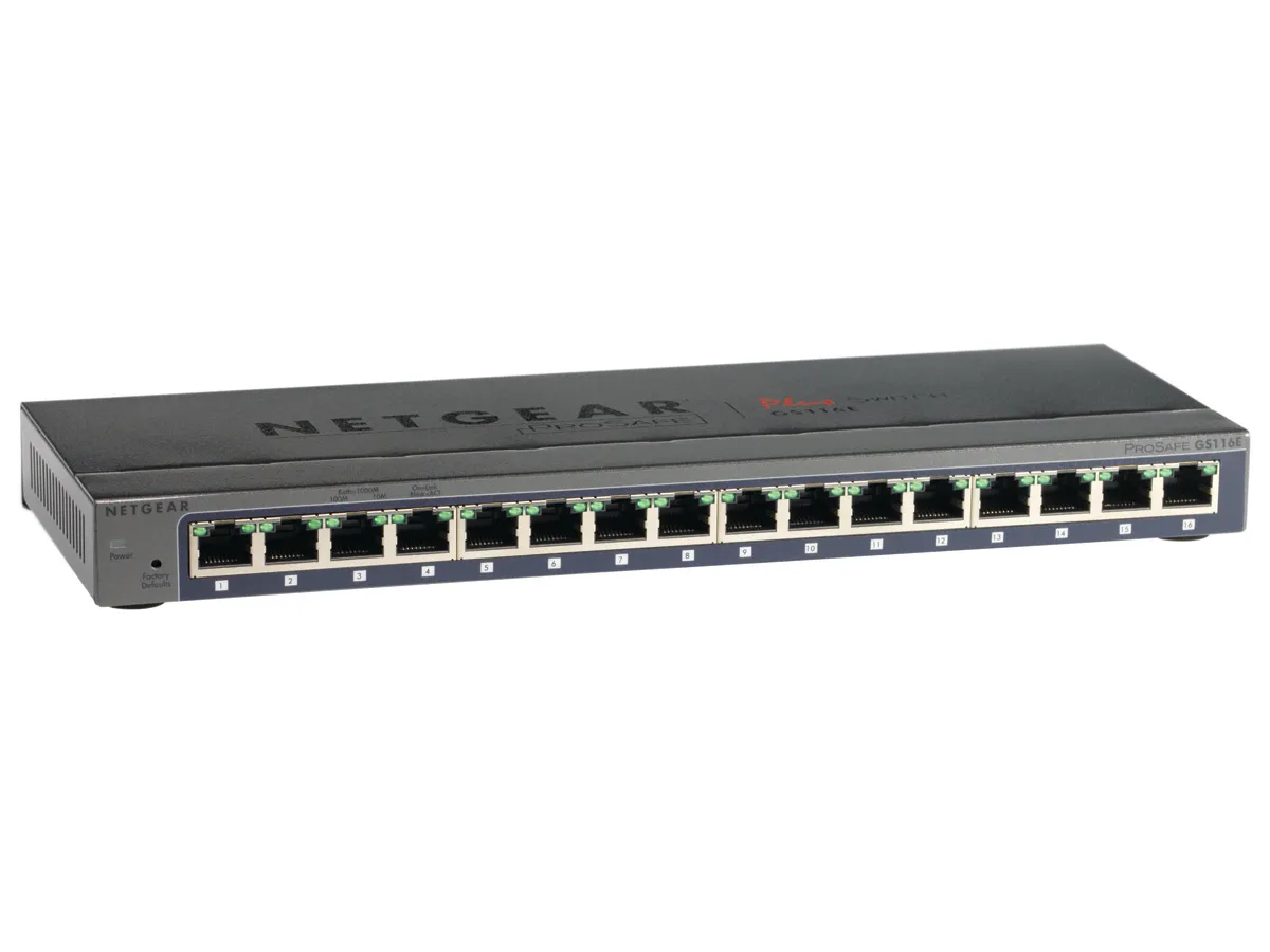 GS116E-200NAS - Netgear 16-Port 10/100/1000Base-T Managed Gigabit Eth…