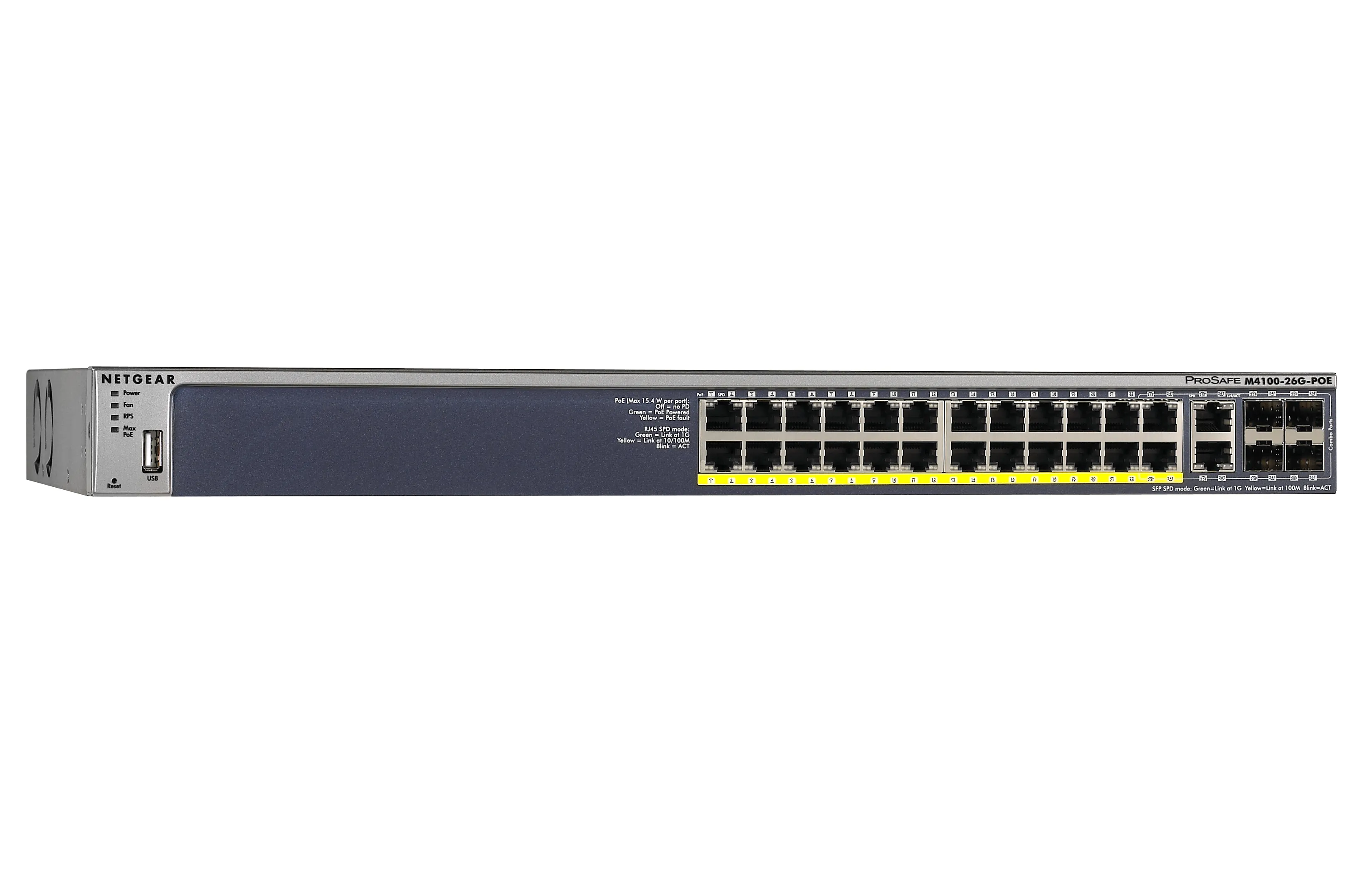 GSM7226LP-100NES - NetGear ProSafe M4100-26G-POE 24-Ports Gigabit Man…