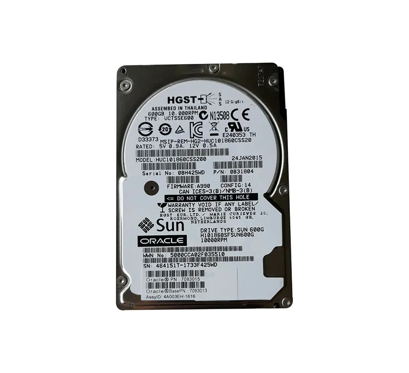 H101860SFSUN600G - Sun 600GB 10000RPM SAS 12Gb/s 2.5-Inch Hard Drive