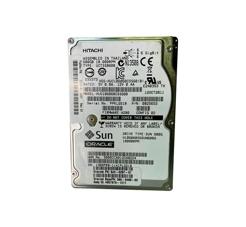 H109060SESUN600G Sun 600GB 10000RPM SAS 6GB/s 2.5-inch Hard Drive for…