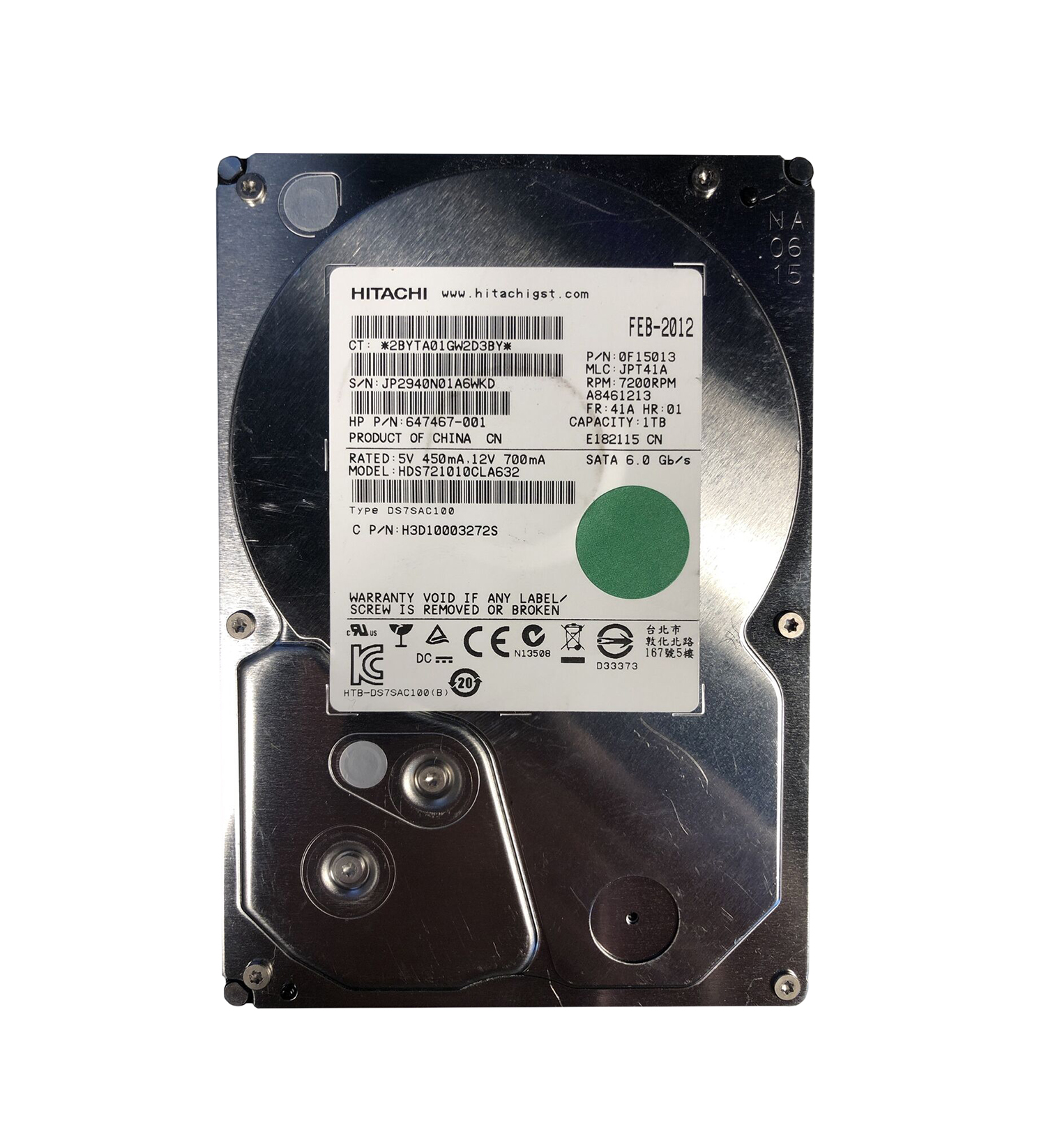 H3D10003272S - Hitachi Deskstar 7K1000.C Series 1TB 7200RPM SATA 3Gb/s ...