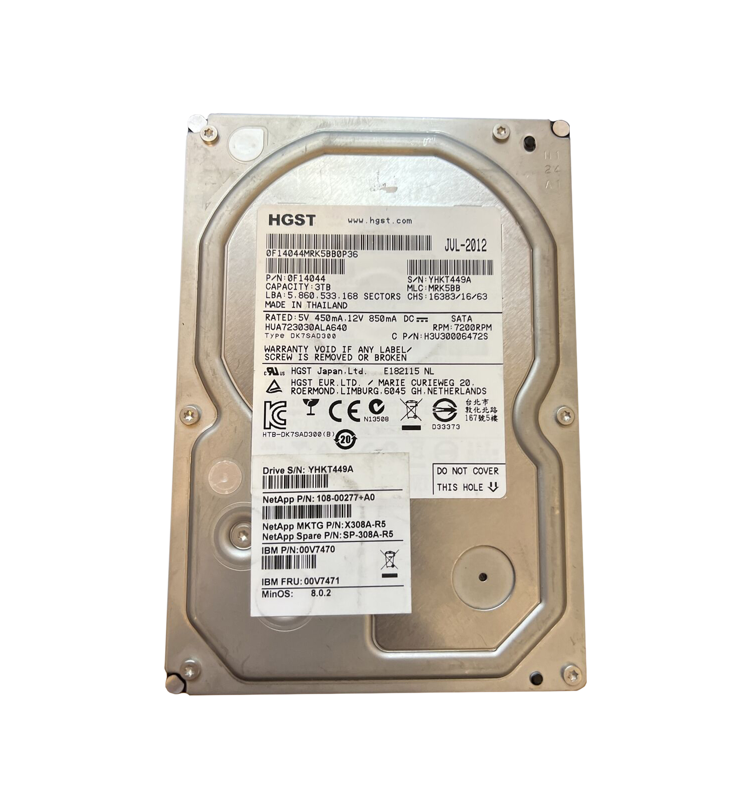 H3U30006472S - HGST Ultrastar 7K3000 Series 3TB 7200RPM SATA 6Gb/s 64MB ...