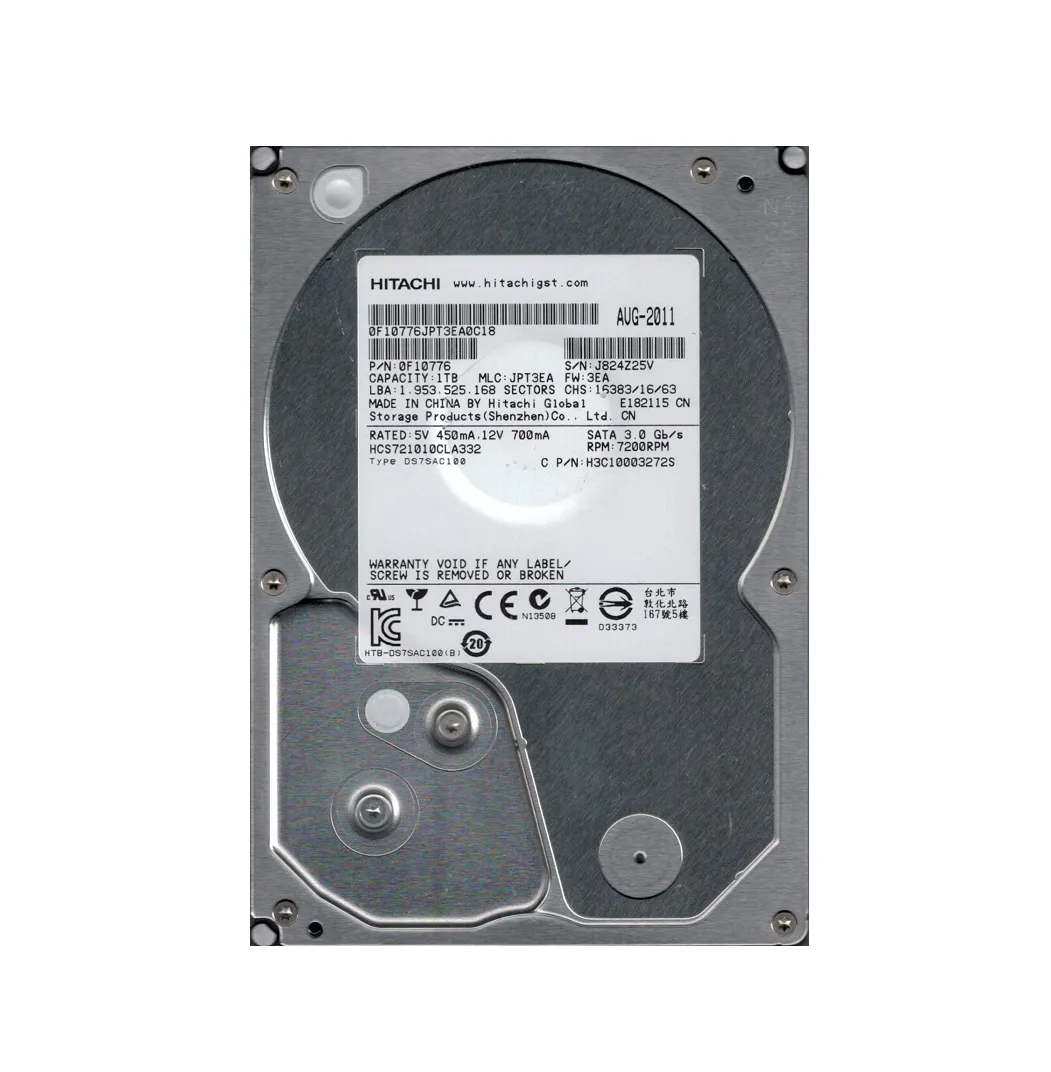 HCS721010CLA332 - HGST 1TB 7200RPM SATA 3Gb/s 3.5-in Hard Drive