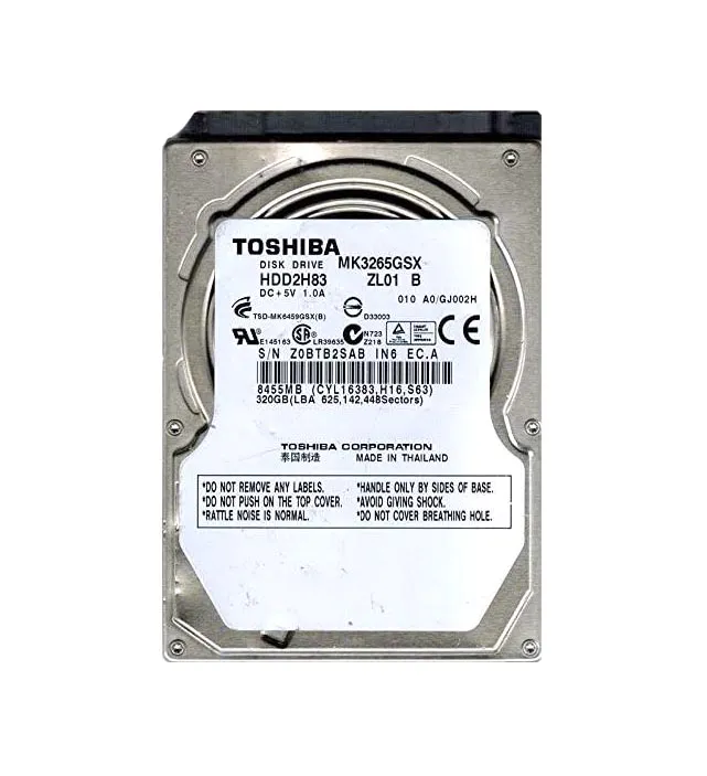 HDD2H83 - Toshiba 320GB 5400RPM SATA 3Gb/s 8MB Cache 2.5-Inch Hard