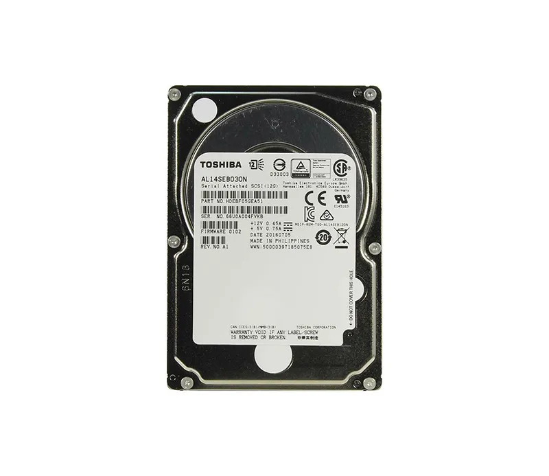 HDEBF05GEA51 - Toshiba 300GB 10000RPM SAS 12Gb/s 128MB Cache 2.5-inch…