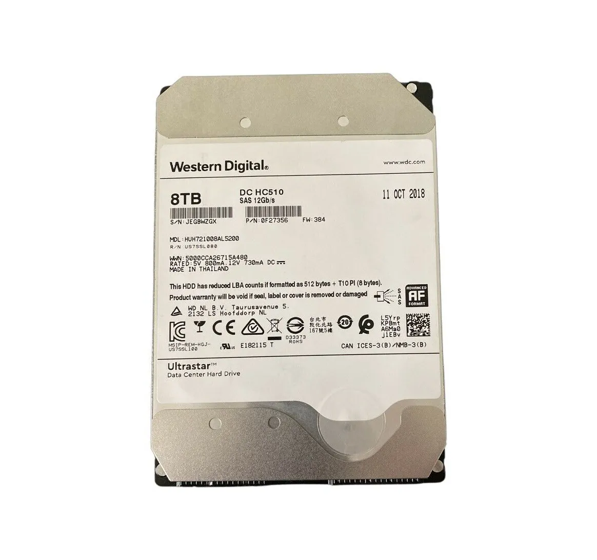HUH721008AL5200 - HGST 8TB 7200RPM SAS 12Gb/s 3.5-in Hard Drive