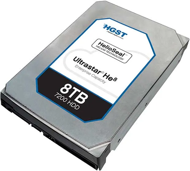 HUH728080AL5200 - HGST 8TB 7200RPM SAS 12Gb/s 512e (ISE) 3.5-in HDD