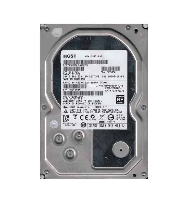 HUS724030ALE641 - HGST Ultrastar 7K4000 Series 3TB 7200RPM