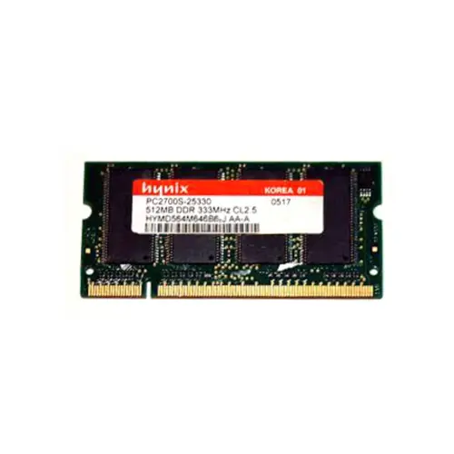 HYMD564M646B6-J - Hynix 512MB DDR-333MHz PC2700 non-ECC Unbuffered CL…
