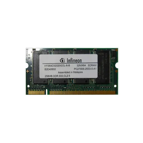 HYS64D32020GDL-6-B - Infineon 256MB DDR-333MHz PC2700 non-ECC Unbuffe…