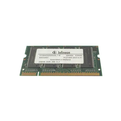 HYS64D32020GDL-7-B - Infineon 256MB DDR-266MHz PC2100 non-ECC Unbuffe…
