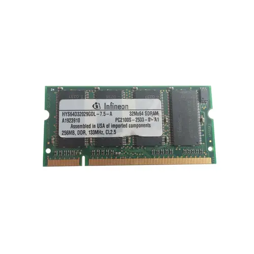 HYS64D32029GDL-7.5-A - Infineon 256MB DDR-266MHz PC2100 non-ECC Unbuf…