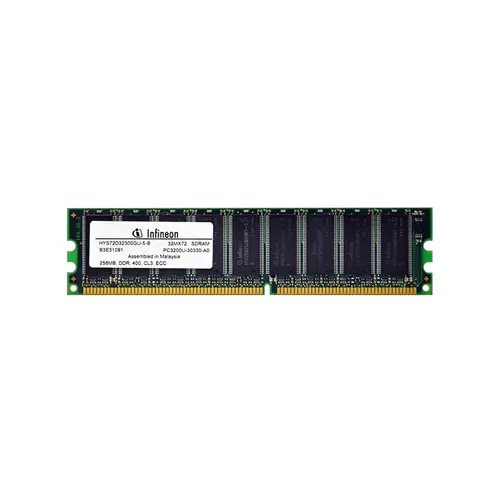 HYS72D32300GU-5-B - Infineon 256MB DDR-400MHz PC3200 ECC Unbuffered C…