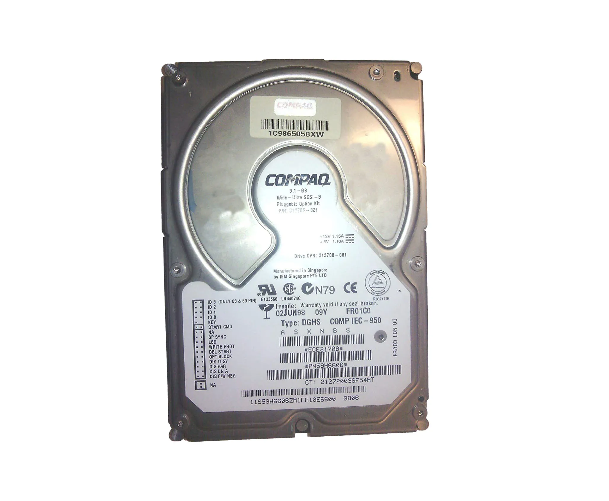 IEC-950 - IBM Ultrastar 18XP 18.2GB 7200RPM Ultra Wide SCSI 68-Pin 1M…