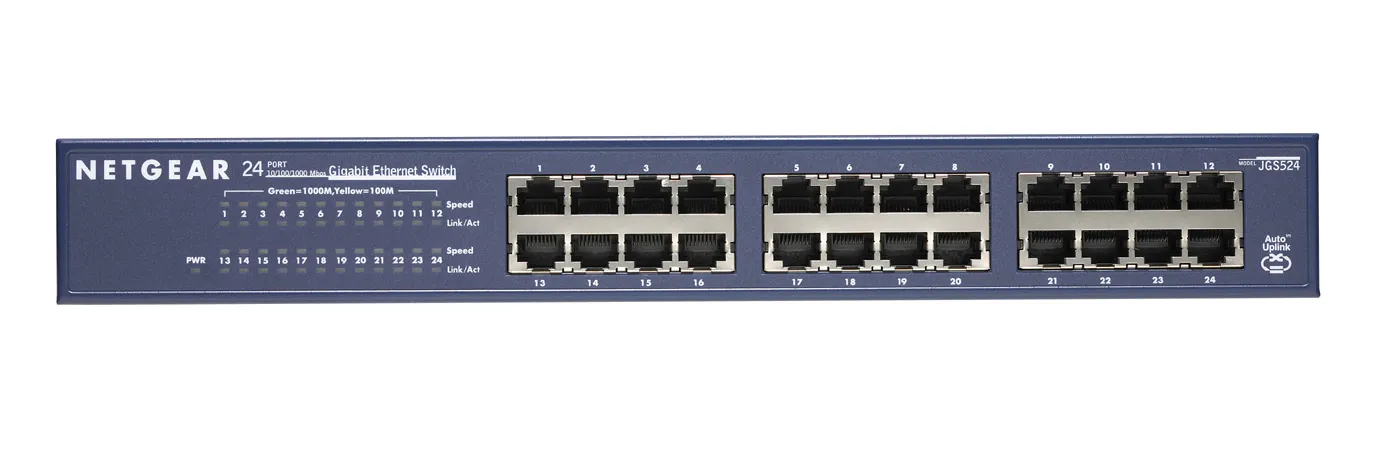 Netgear JGS524-200EUS Prosafe JGS524 24 x Ports 10/100/1000Base-T Rack ...