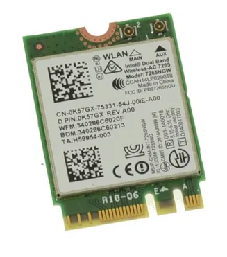 K57GX - Dell Intel Wireless-N 7265 AN NGFF 300M Wi-Fi+ Bluetooth 4.0 …
