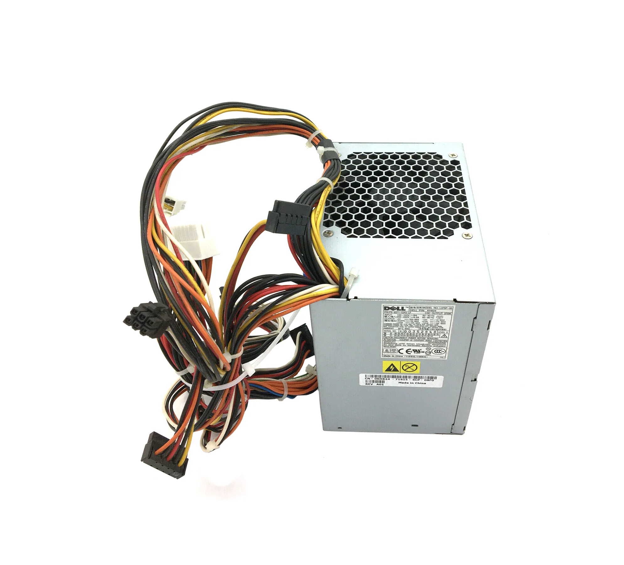 KH624 Dell 375Watts 6.1A Power Supply for Dimension 9100/9150