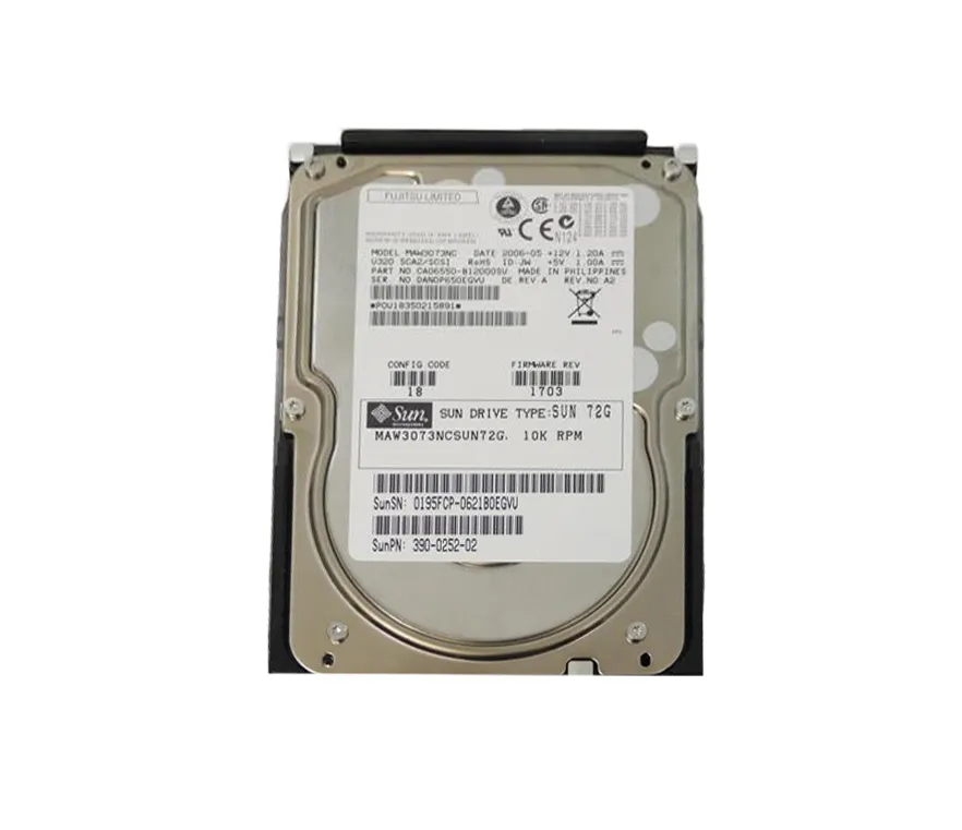 MAW3073NCSUN72G - Sun 73GB 10000RPM Ultra-320 SCSI 80-Pin 3.5-inch Ha…