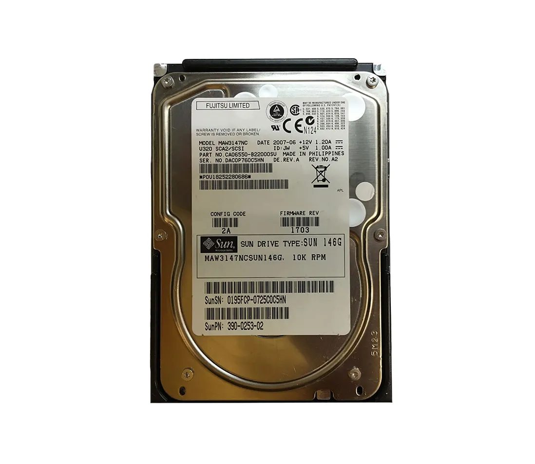 MAW3147NCSUN146G - Sun 146GB 10000RPM Ultra-320 SCSI Hot Swap LVD 80-…
