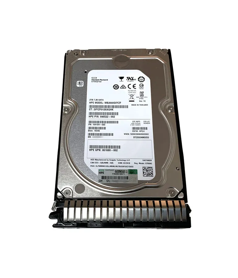 MB2000GVYZF - HP 2TB 7200RPM SATA 3Gb/s 3.5-in Hard Drive