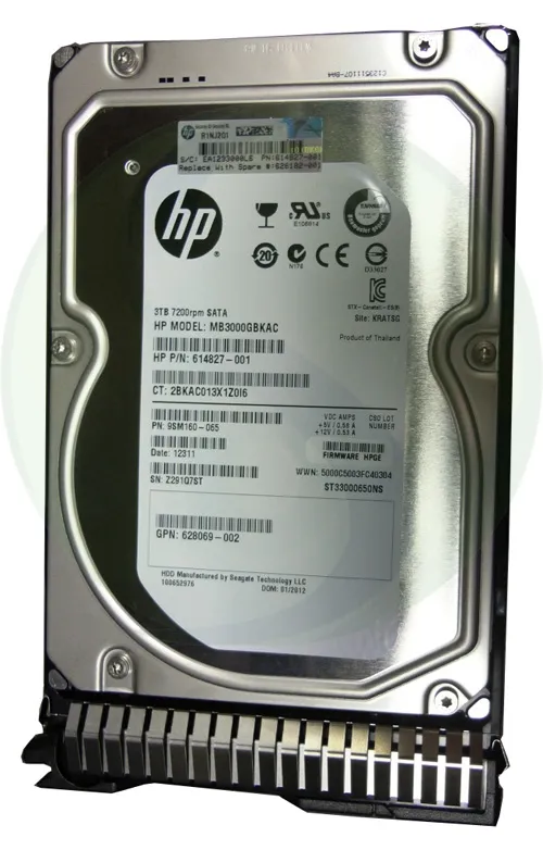 MB3000GBKAC - HP 3TB 7200RPM SATA 6GB/s NCQ MidLine 3.5-inch Hard Dri…