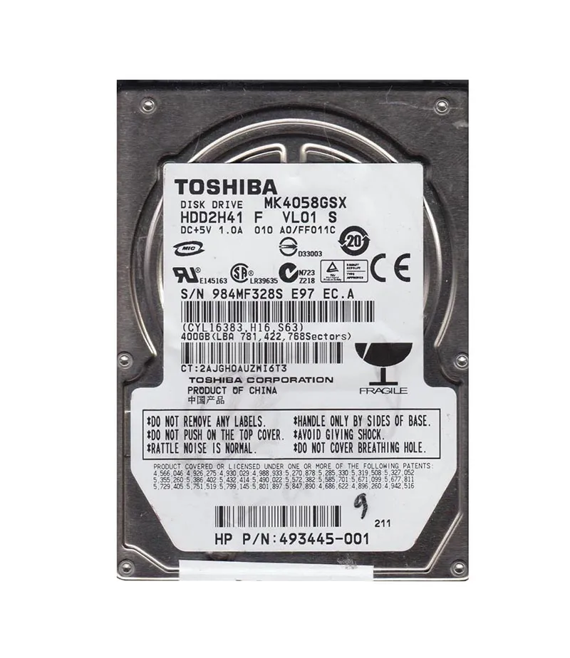 非常に良い」東芝 MK4058GSX 400 GB 内蔵HDD (HDD2H41)。 | MK4058GSX