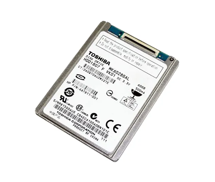 MK6028GAL - Toshiba 60GB 4200RPM ATA-100 2MB Cache 1.8-inch Hard Disk…
