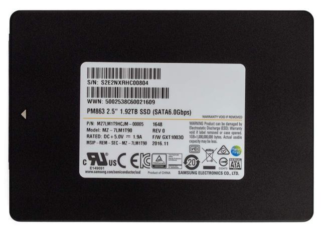 MZ-7LM1T90 - Samsung PM863 1.92TB Triple-Level Cell SATA 6GB/s 2.5-in…