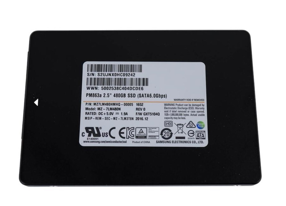 MZ-7LM480N - Samsung PM863a Series 480GB Triple-Level Cell (TLC) SATA…