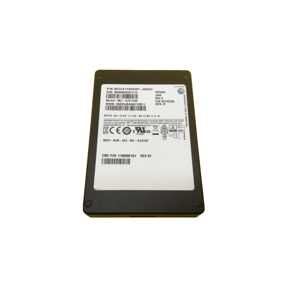 MZ-ILS1T60 - Samsung PM1635 1.6TB Multi-Level Cell SAS 12Gb/s 2.5-inc…