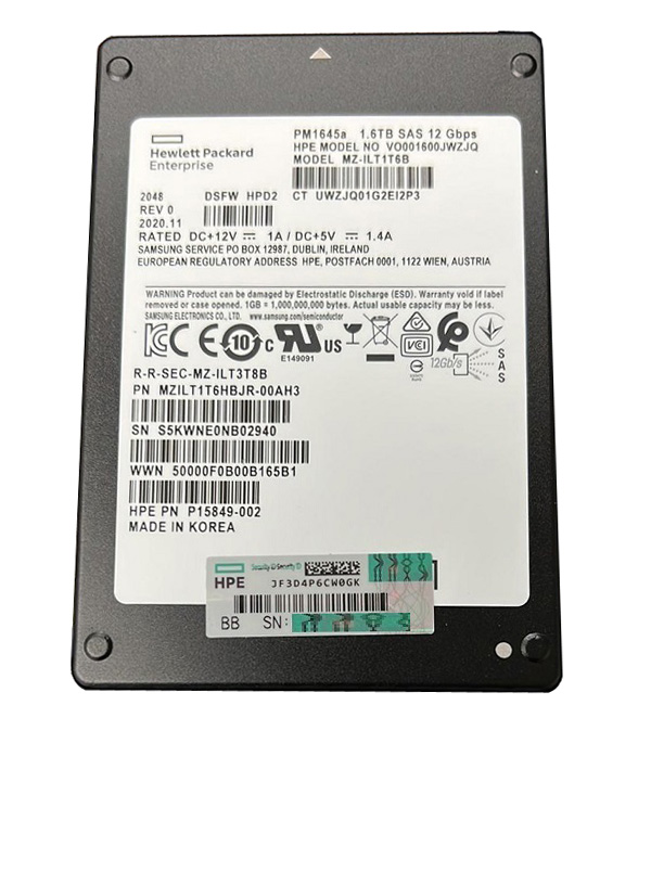 MZ-ILT1T6B - Samsung 1.6TB SAS 12Gb/s SFF 2.5-Inch SSD