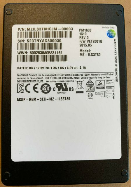 MZILS3T8HCJM - Samsung 3.84TB SAS 12Gb/s High Performance 2.5-Inch So…