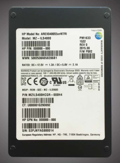MZILS400HCGR-000H4 | Samsung 400GB Solid State Drive