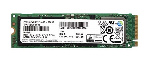 MZ-JPV5120/0A4 - Samsung 512GB MLC PCIe 3.0 x4 M.2 2280 SSD
