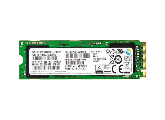 MZVPV512HDGL - Samsung SM951 Series 512GB Multi-Level Cell (MLC) PCI …